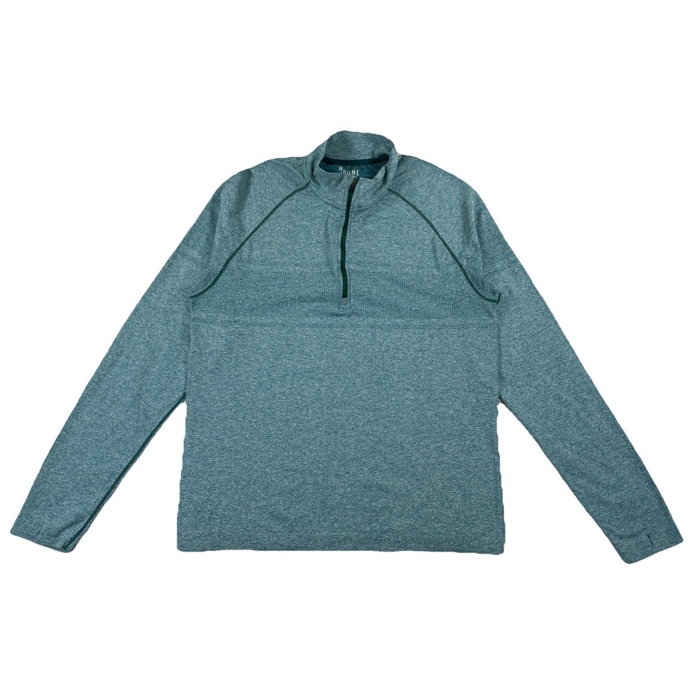 Rhone Celliant Seamless Quarter Zip Pullover Green Men's‎ Large